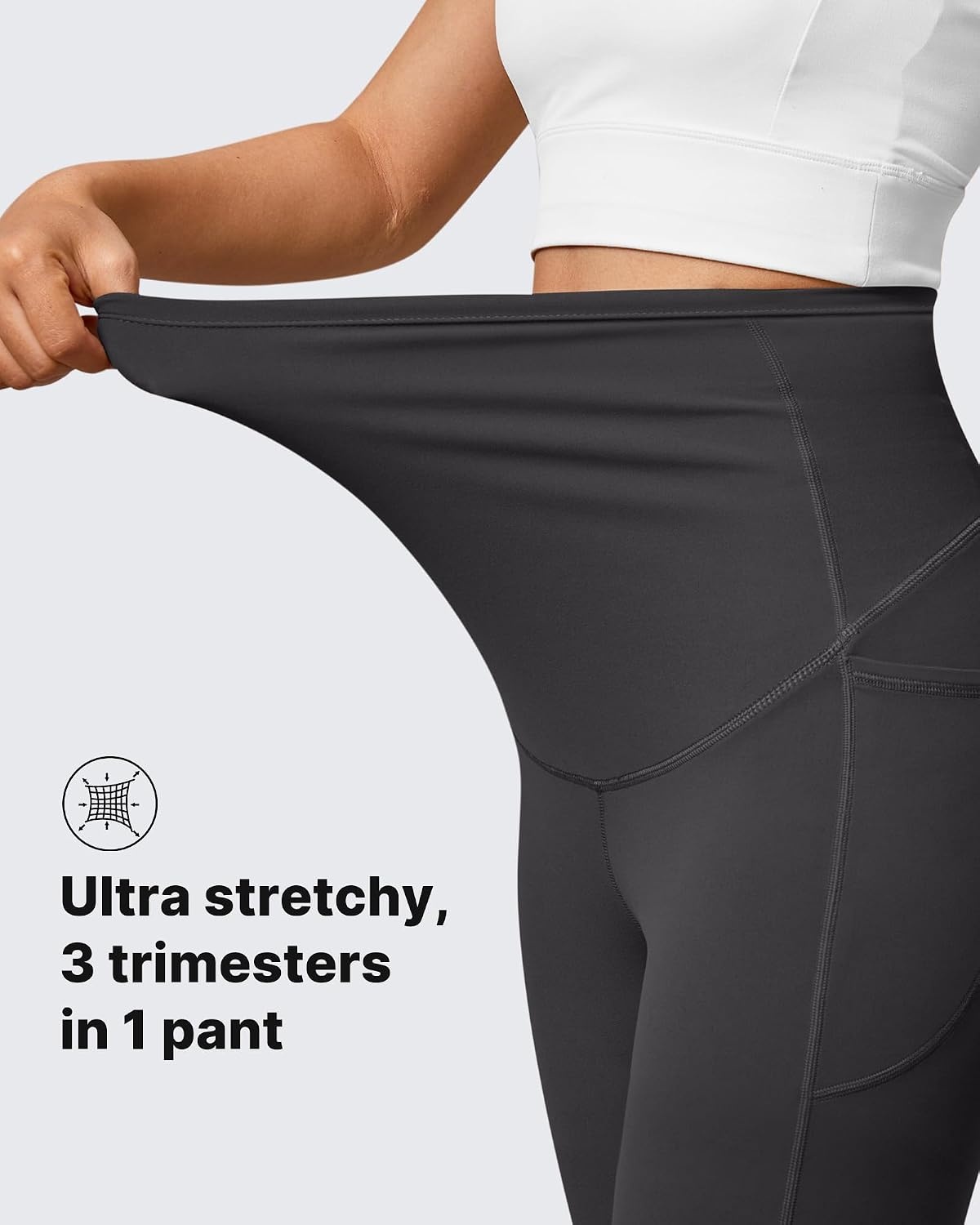 image:imageG4Free BareFeel Maternity Flare Leggings Pregnancy Dress Pants for WorkBlack