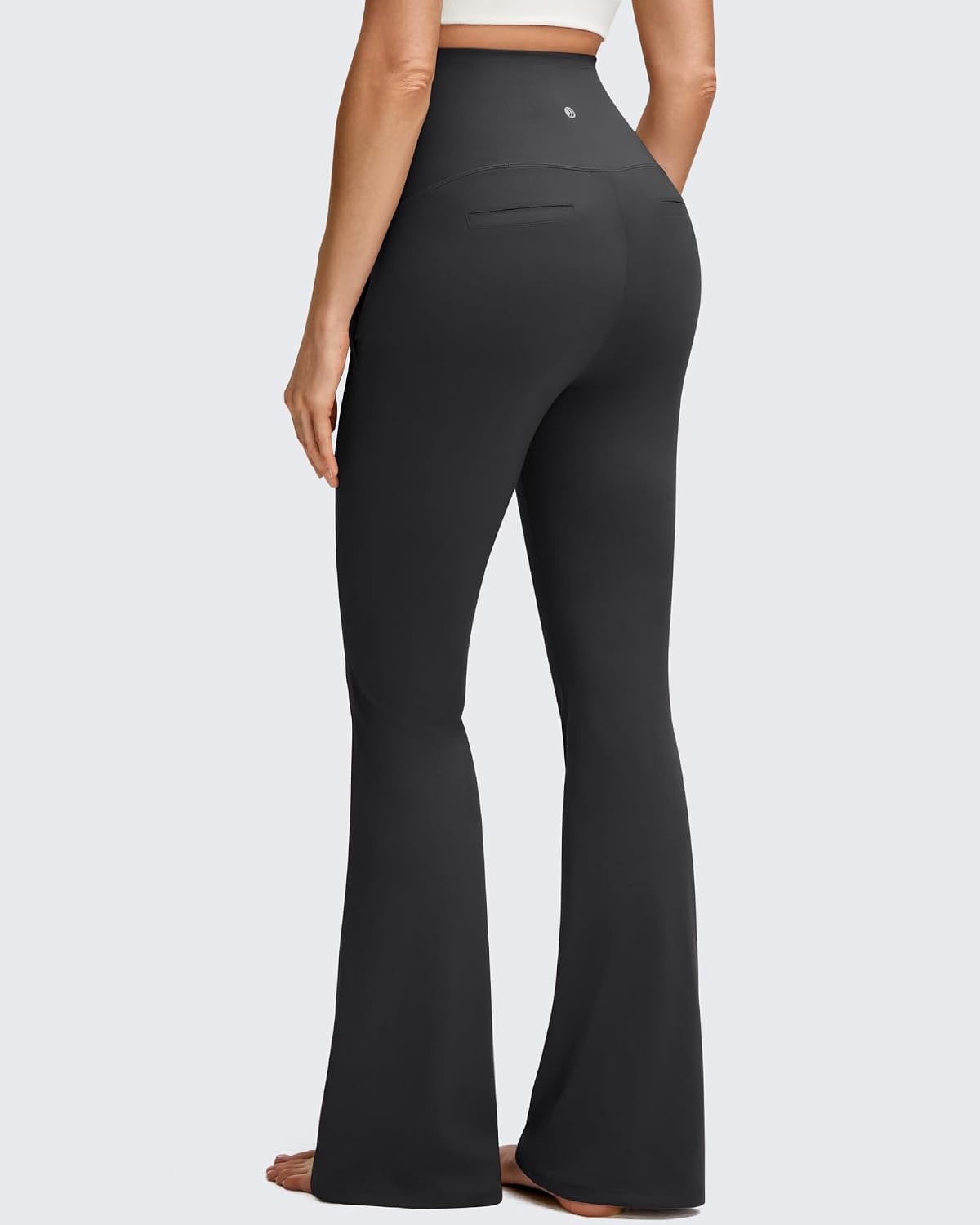 image:imageG4Free BareFeel Maternity Flare Leggings Pregnancy Dress Pants for WorkDark Gray