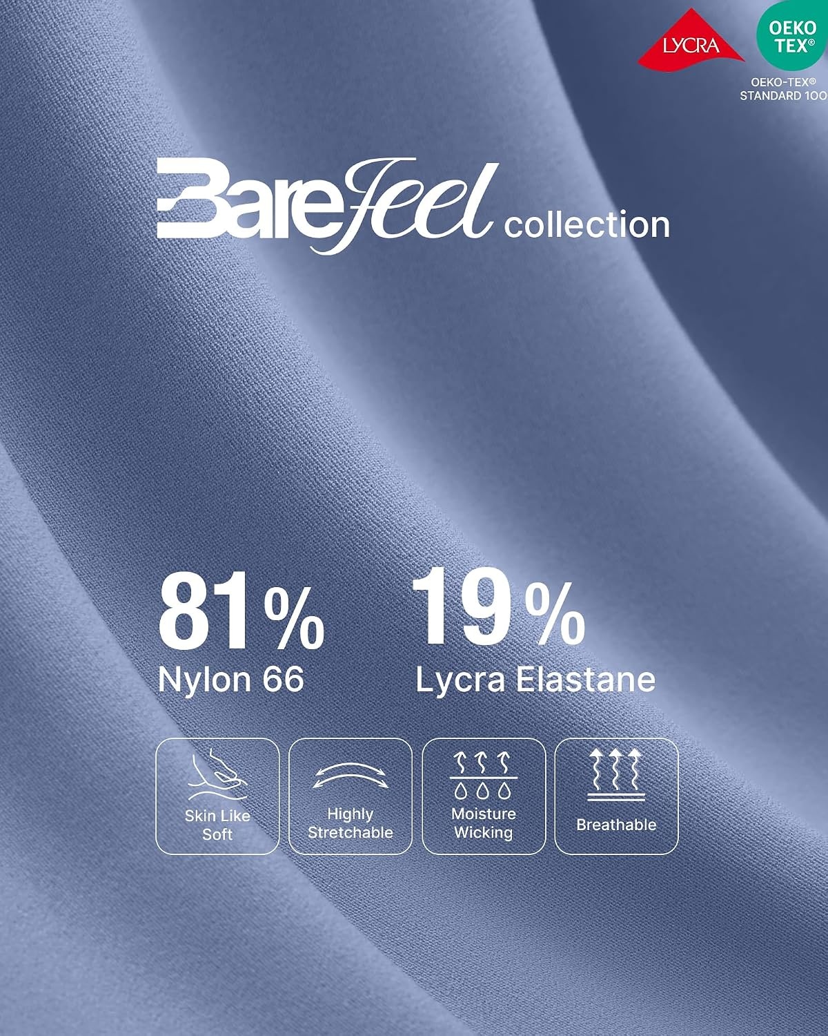 image:imageG4Free BareFeel Maternity Flare Leggings Pregnancy Dress Pants for WorkDenim Blue