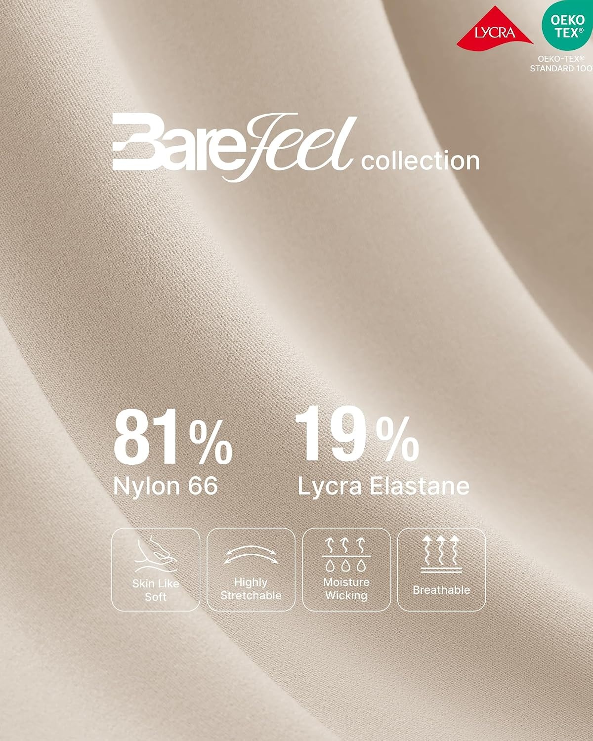 image:imageG4Free BareFeel Maternity Flare Leggings Pregnancy Dress Pants for WorkLight Khaki