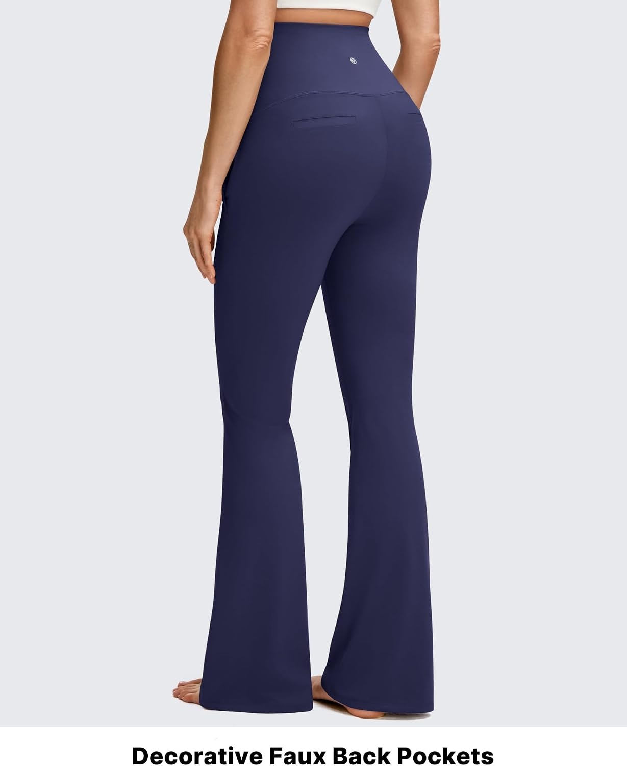image:imageG4Free BareFeel Maternity Flare Leggings Pregnancy Dress Pants for WorkRoyal Blue