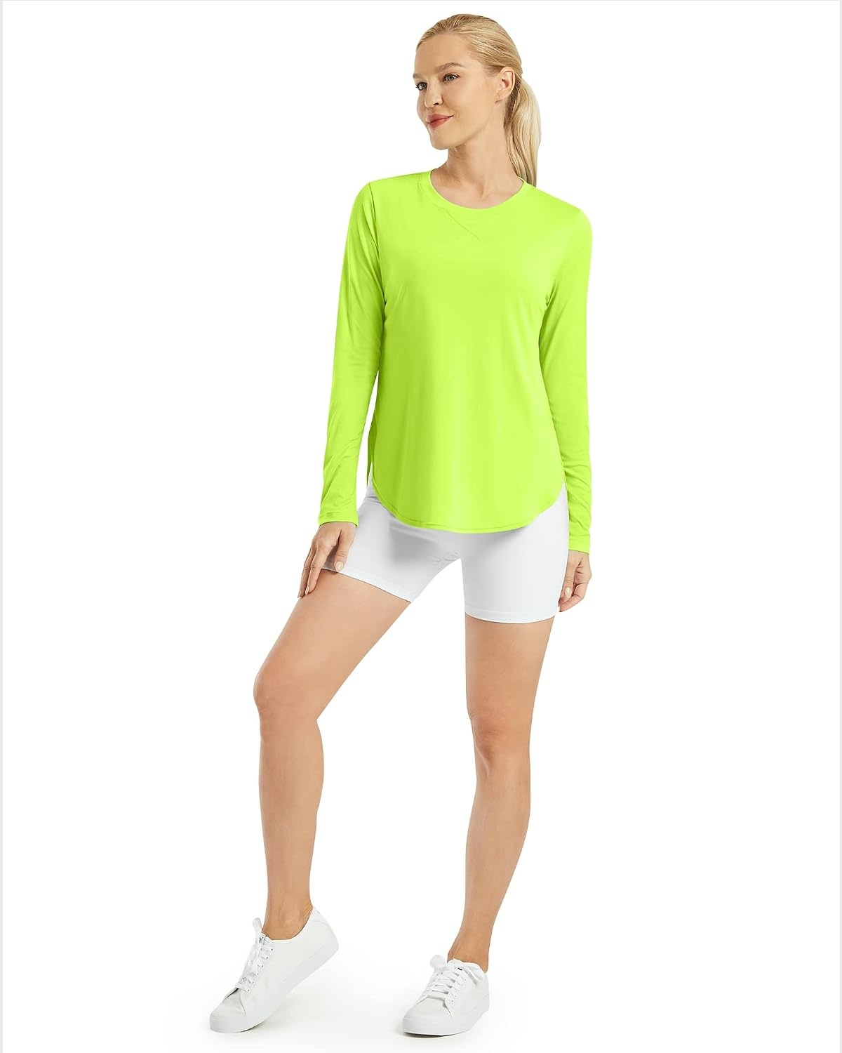 image:imageG4Free Lightbreeze Womens UPF 50 UV Sun Shirts Long Sleeve Workout TopsFluorescent Green