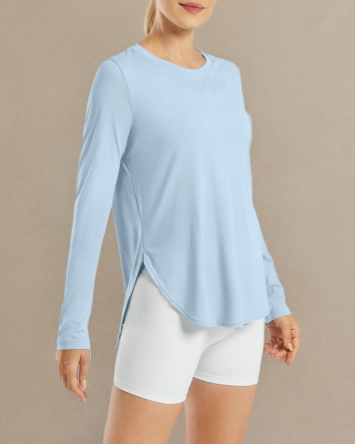 image:imageG4Free Lightbreeze Womens UPF 50 UV Sun Shirts Long Sleeve Workout TopsLight Denim