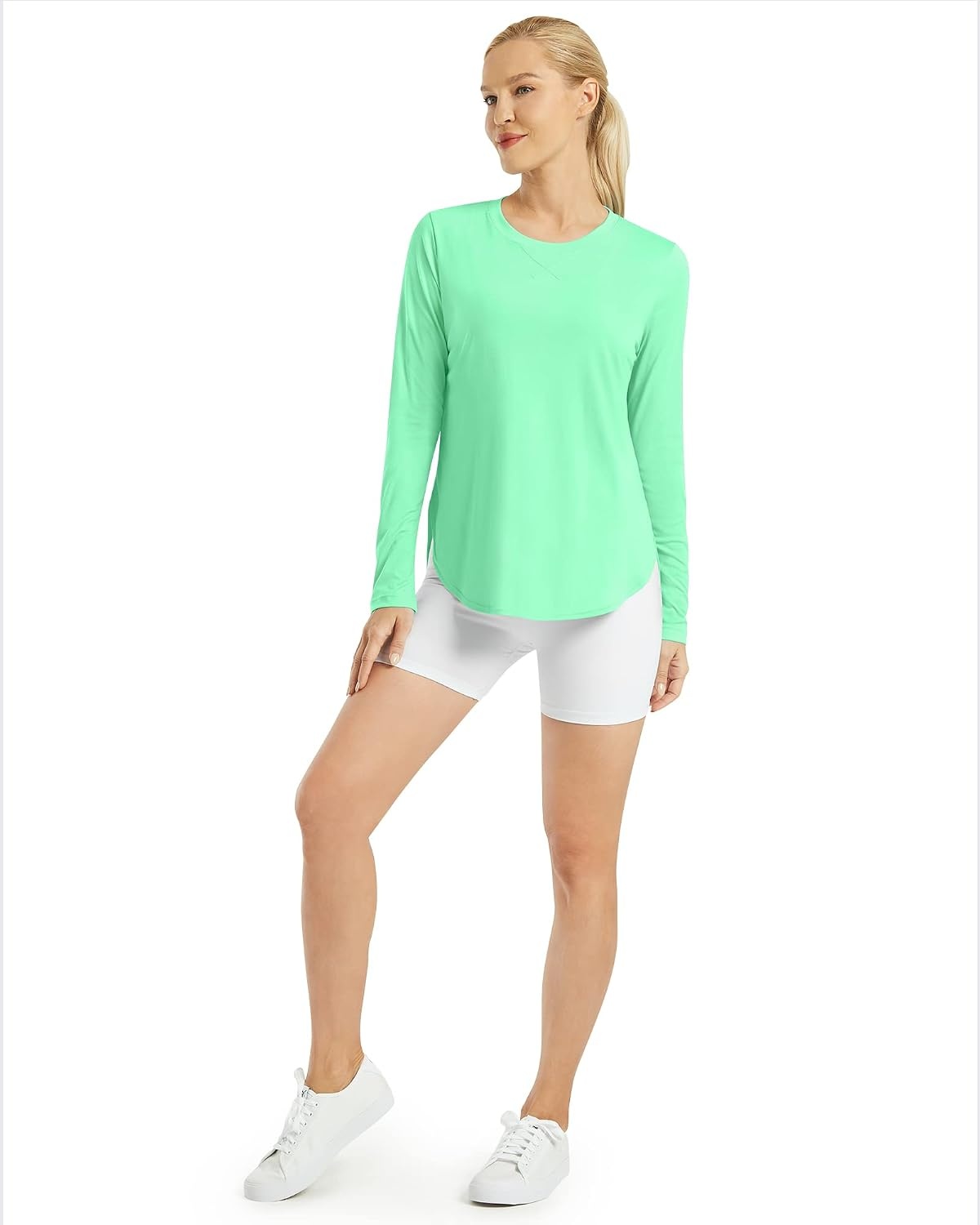 image:imageG4Free Lightbreeze Womens UPF 50 UV Sun Shirts Long Sleeve Workout TopsMint Green