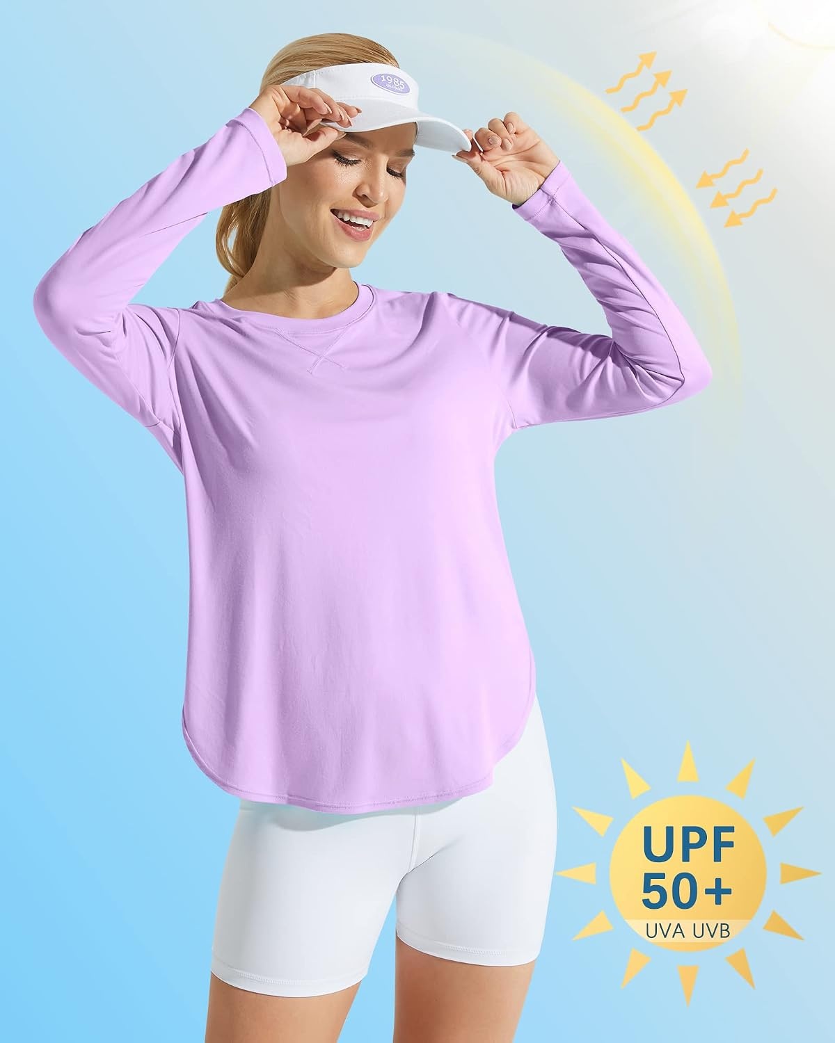 image:imageG4Free Lightbreeze Womens UPF 50 UV Sun Shirts Long Sleeve Workout TopsPurple