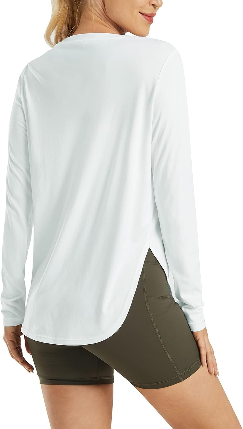 image:imageG4Free Lightbreeze Womens UPF 50 UV Sun Shirts Long Sleeve Workout TopsWhite