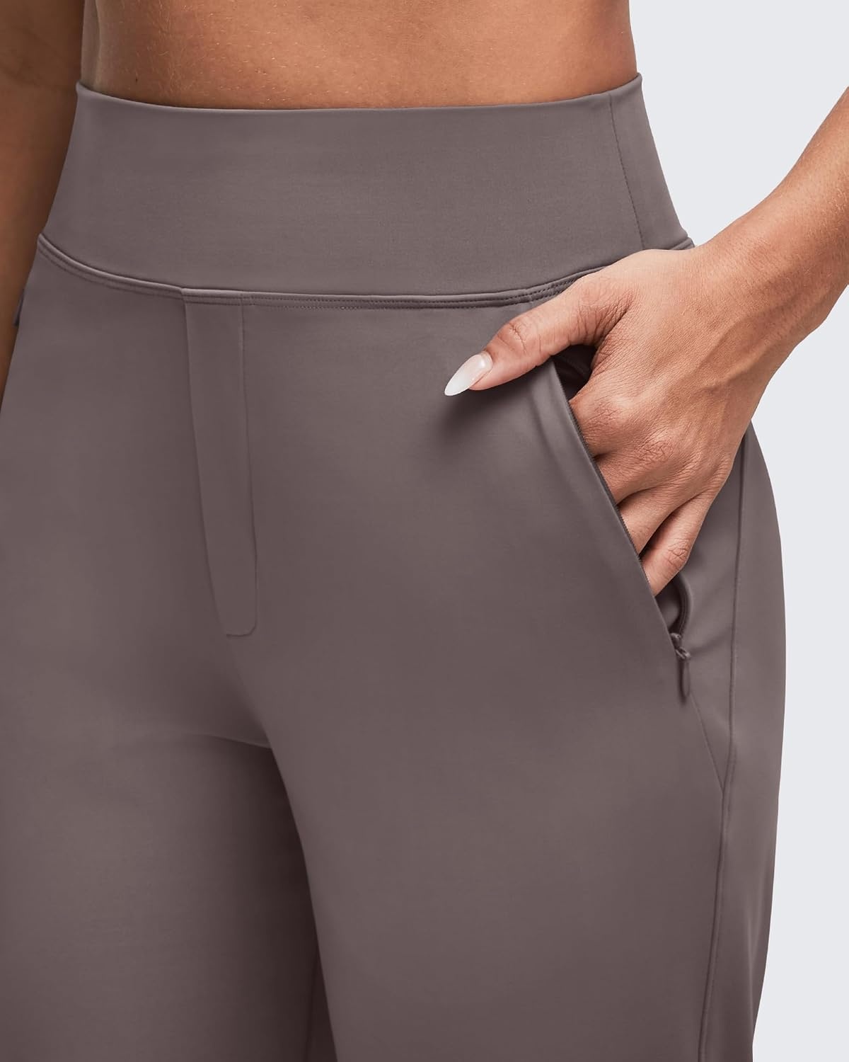 image:imageG4Free ShiftReady Womens Dress Yoga Pants with Hidden Zipper Pockets WorkTaupe