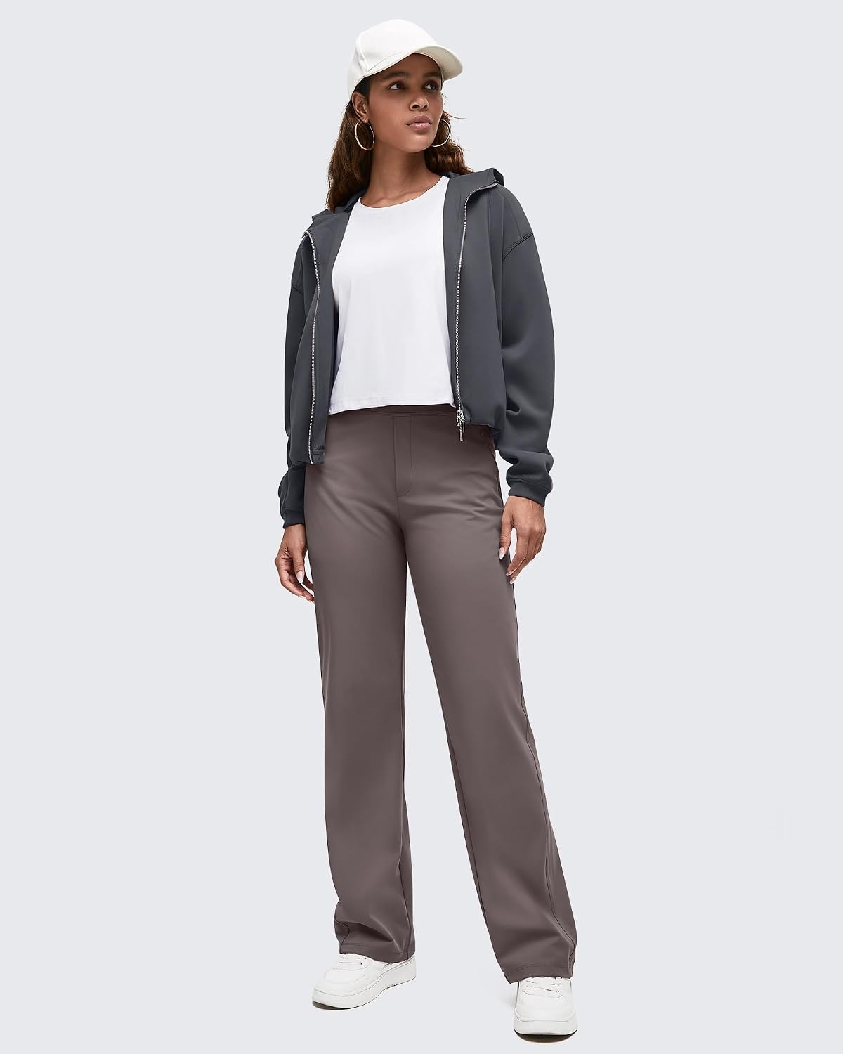image:imageG4Free ShiftReady Womens Dress Yoga Pants with Hidden Zipper Pockets WorkTaupe