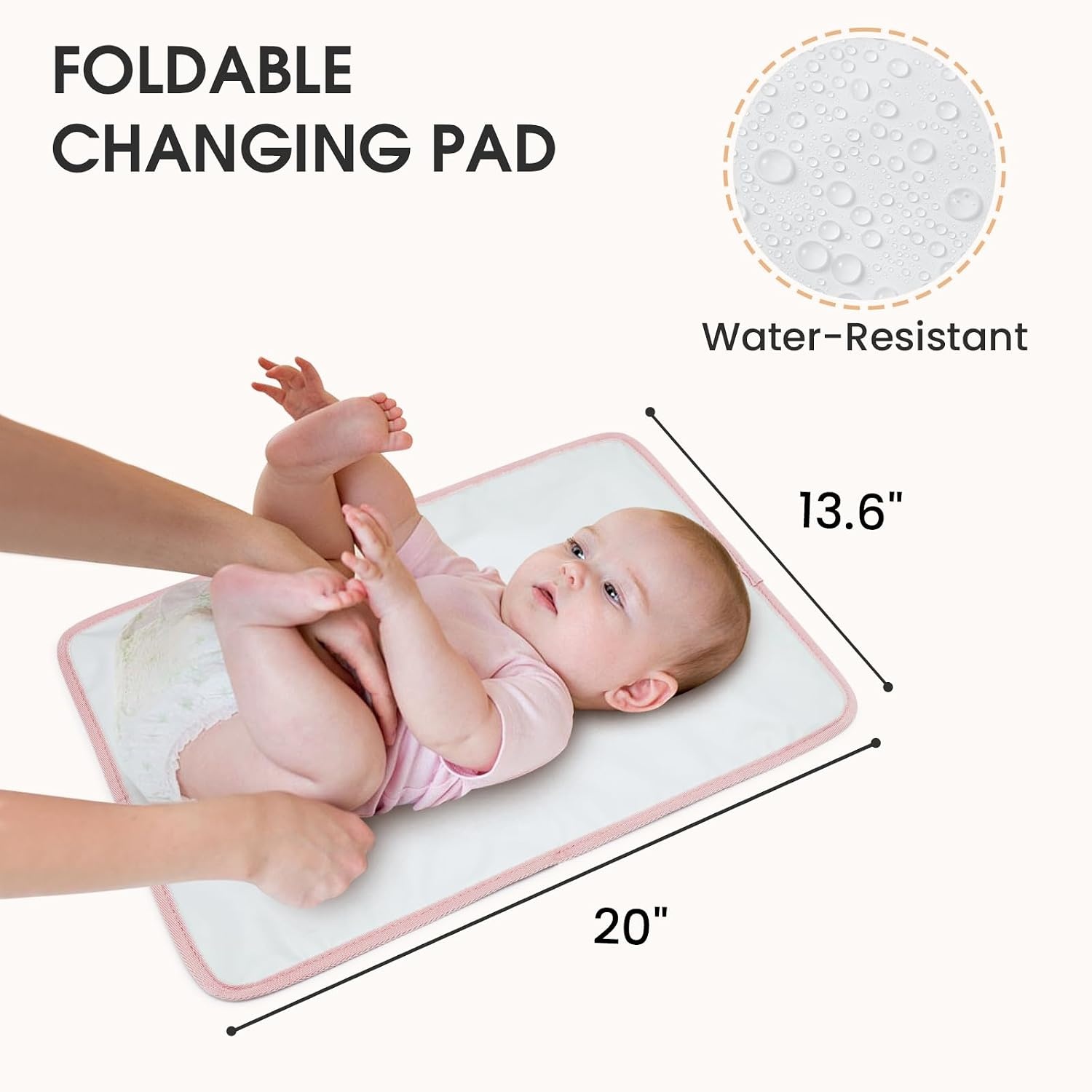 image:imageG4Free Small Diaper Bag Mini Sling Diaper Bag with Portable Changing PadPink