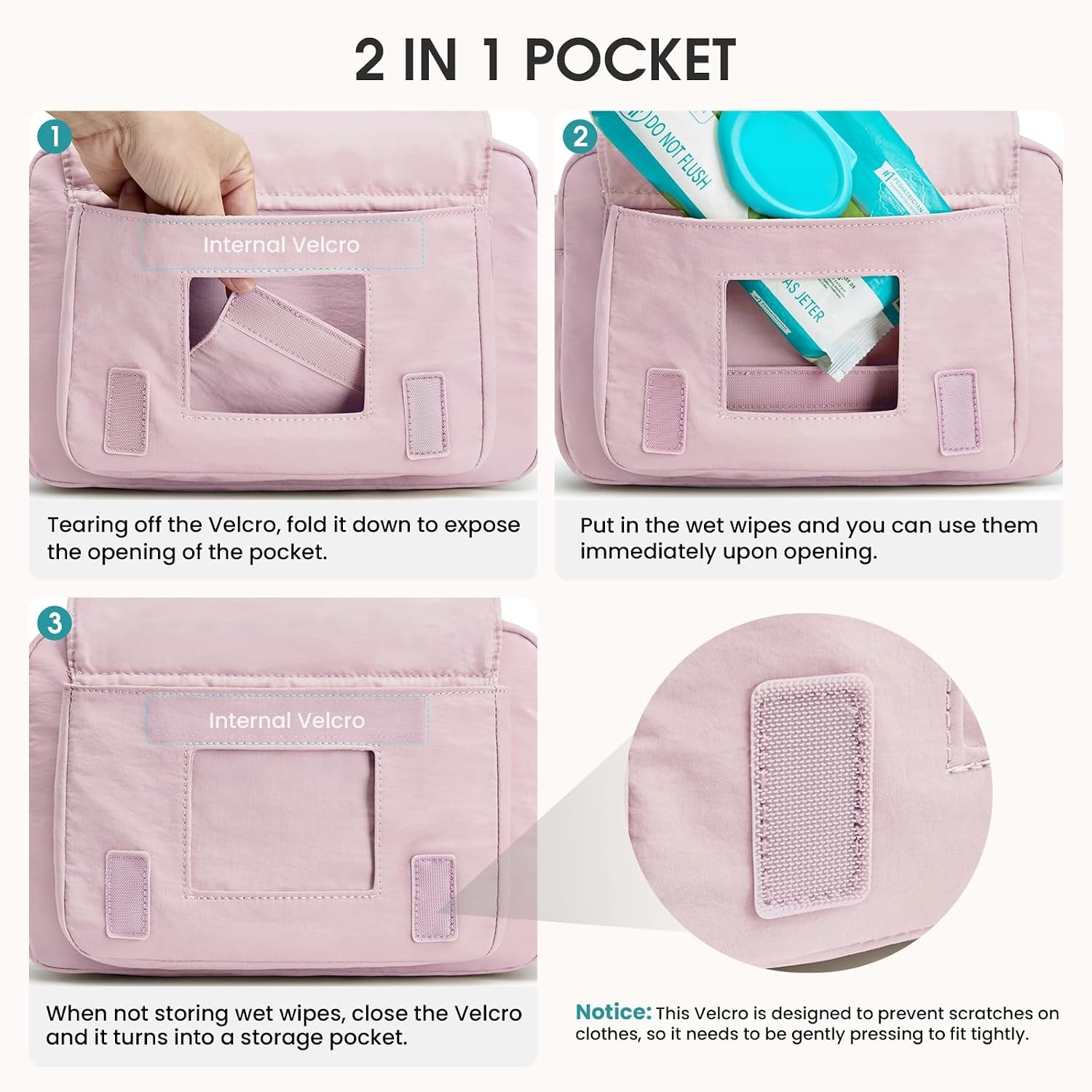 image:imageG4Free Small Diaper Bag Mini Sling Diaper Bag with Portable Changing PadPink