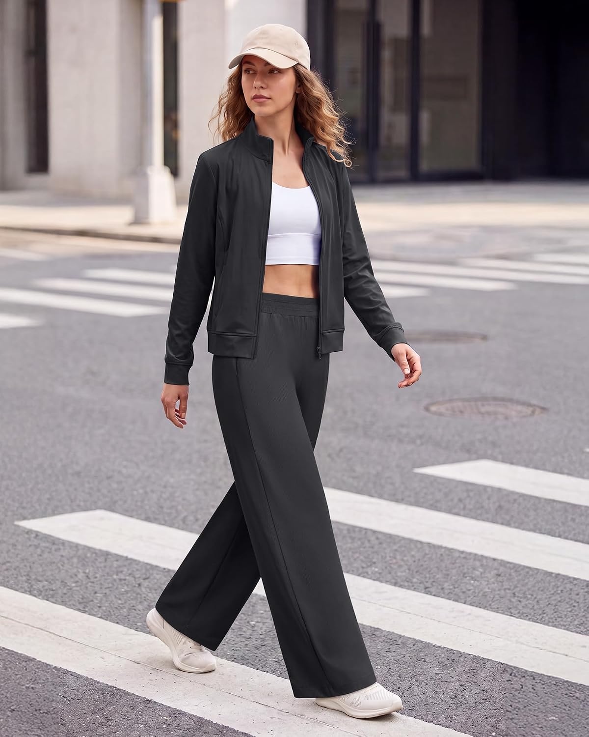 image:imageG4Free Womens Wide Leg Pants with Pockets CasualBlack
