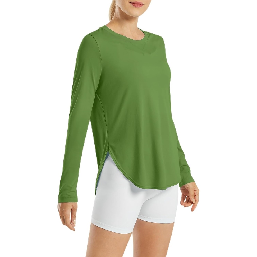 image:imageG4Free Lightbreeze Womens UPF 50 UV Sun Shirts Long Sleeve Workout TopsArmy Green