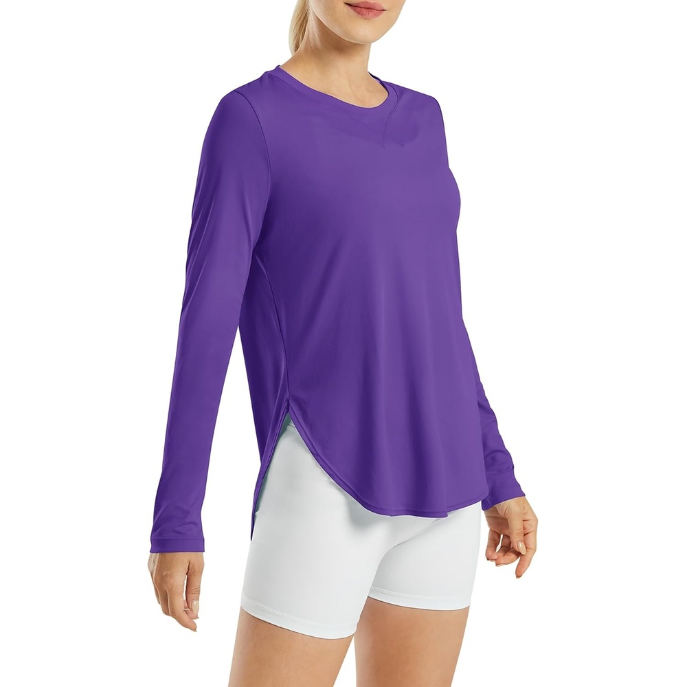 image:imageG4Free Lightbreeze Womens UPF 50 UV Sun Shirts Long Sleeve Workout TopsDark Purple
