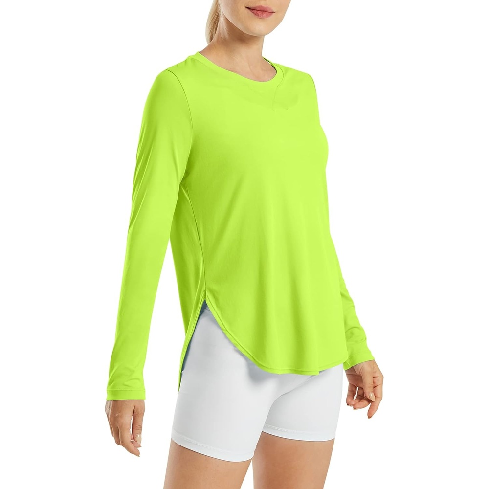 image:imageG4Free Lightbreeze Womens UPF 50 UV Sun Shirts Long Sleeve Workout TopsFluorescent Green