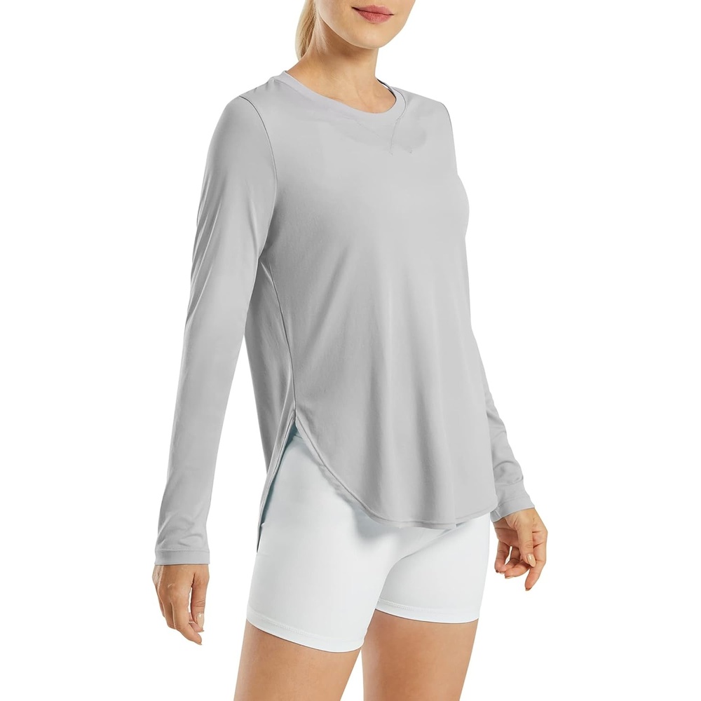 image:imageG4Free Lightbreeze Womens UPF 50 UV Sun Shirts Long Sleeve Workout TopsGrey