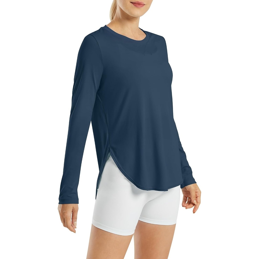 image:imageG4Free Lightbreeze Womens UPF 50 UV Sun Shirts Long Sleeve Workout TopsNavy