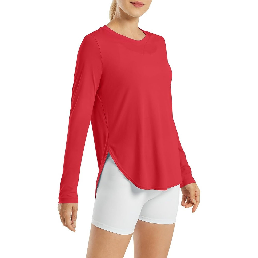 image:imageG4Free Lightbreeze Womens UPF 50 UV Sun Shirts Long Sleeve Workout TopsRed