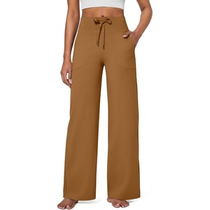 G4Free EverGoing Wide Leg Yoga Pants for Women Sweatpants with Pockets(Coca Mocha)
