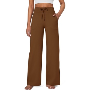 G4Free EverGoing Wide Leg Yoga Pants for Women Sweatpants with Pockets(Dark Coffee)
