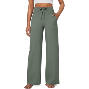 G4Free EverGoing Wide Leg Yoga Pants for Women Sweatpants with Pockets(Grey Sage)