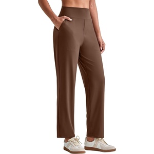 G4Free ShiftReady Women’s Ankle Dress Yoga Pants Work Casual Travel Trouser(Dark Coffee)