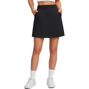 G4Free Smoofit Modal Soft A Line Skirts for Women 15″ Elastic Wasitband Summer Casual Skirt with Pockets No Inner Shorts(Black)