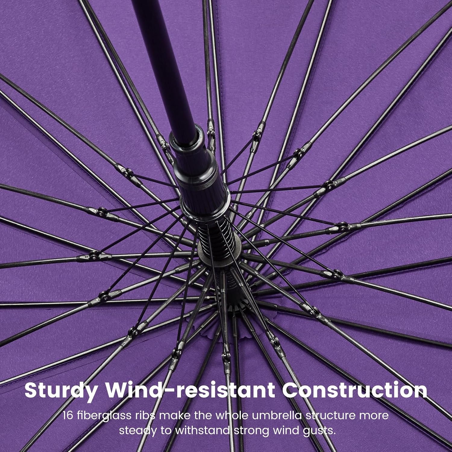 image:imageG4Free 54 Inch Large Umbrella for Rain Auto Open Golf Umbrella for 2 PeoplePurple
