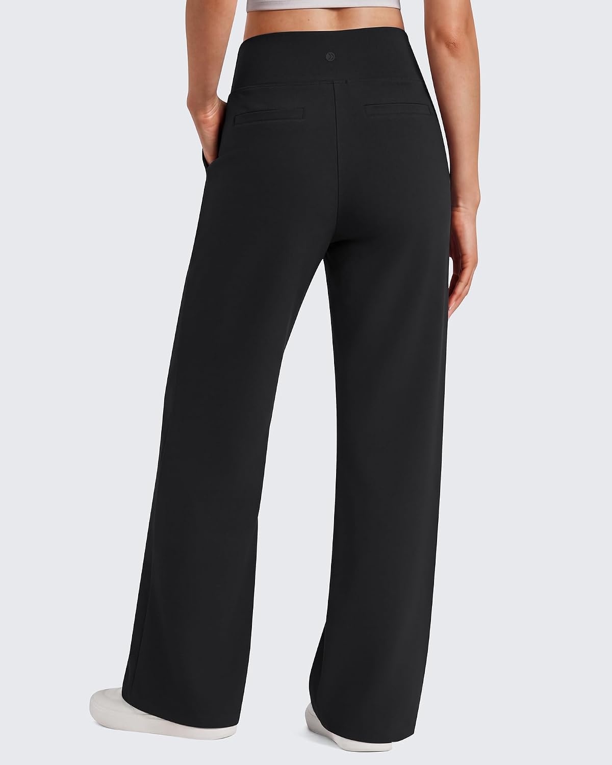 image:imageG4Free EverGoing Wide Leg Yoga Pants for Women Front Seam with PocketsBlack