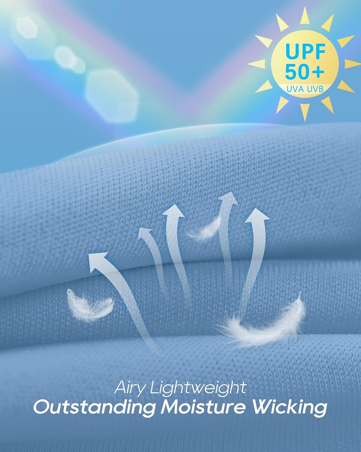 image:imageG4Free Lightbreeze Women UPF 50 Short Sleeve Workout Tops Quick Dry ShirtsDusty Blue