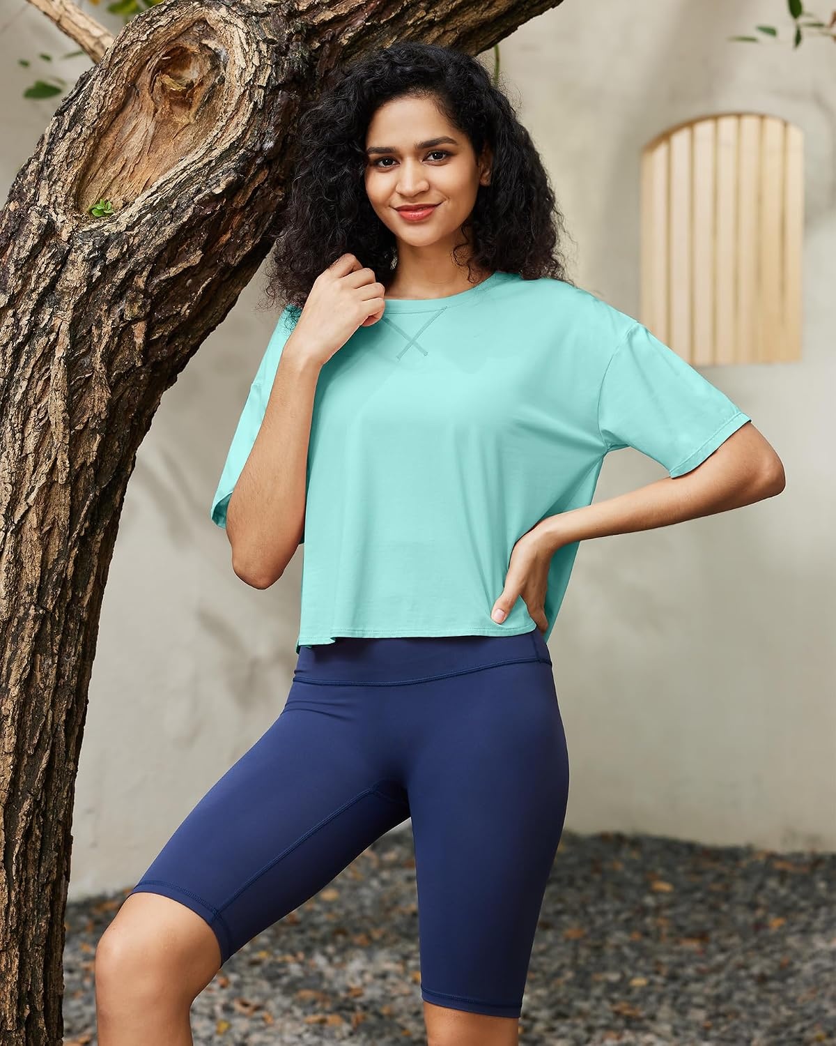 image:imageG4Free Lightbreeze Women UPF 50 Short Sleeve Workout Tops Quick Dry ShirtsLight Blue