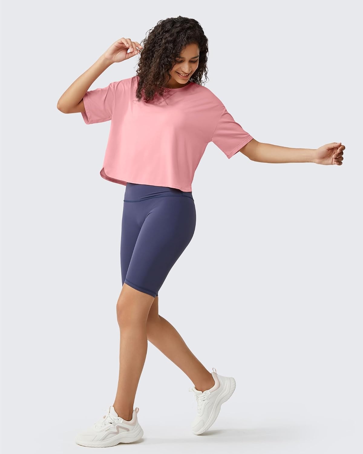 image:imageG4Free Lightbreeze Women UPF 50 Short Sleeve Workout Tops Quick Dry ShirtsPink