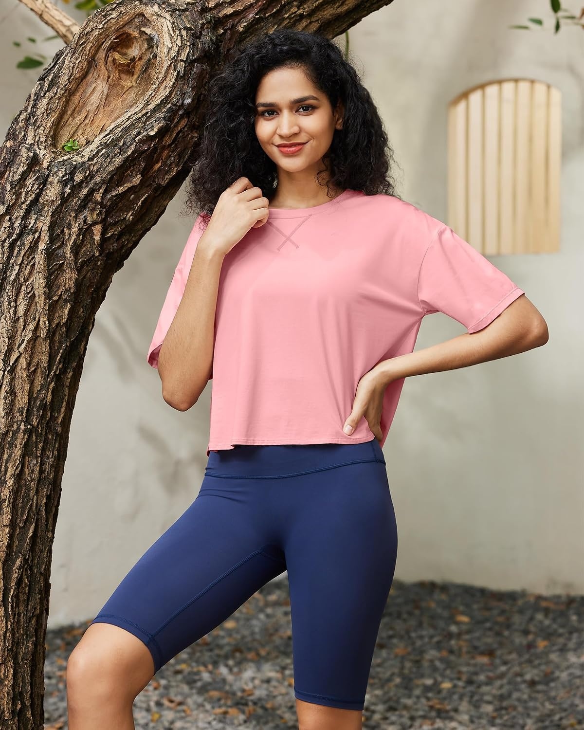 image:imageG4Free Lightbreeze Women UPF 50 Short Sleeve Workout Tops Quick Dry ShirtsPink