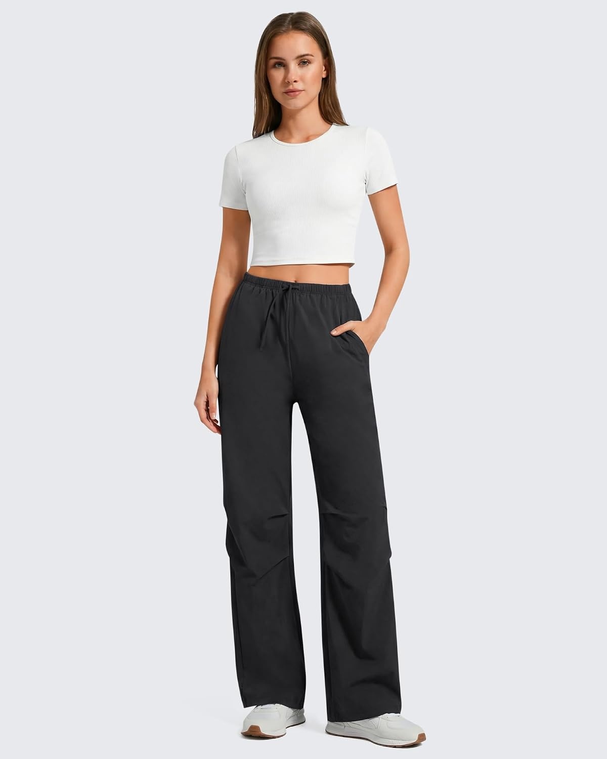 image:imageG4Free Womens Hiking Parachute Pants Lightweight UPF 50Black