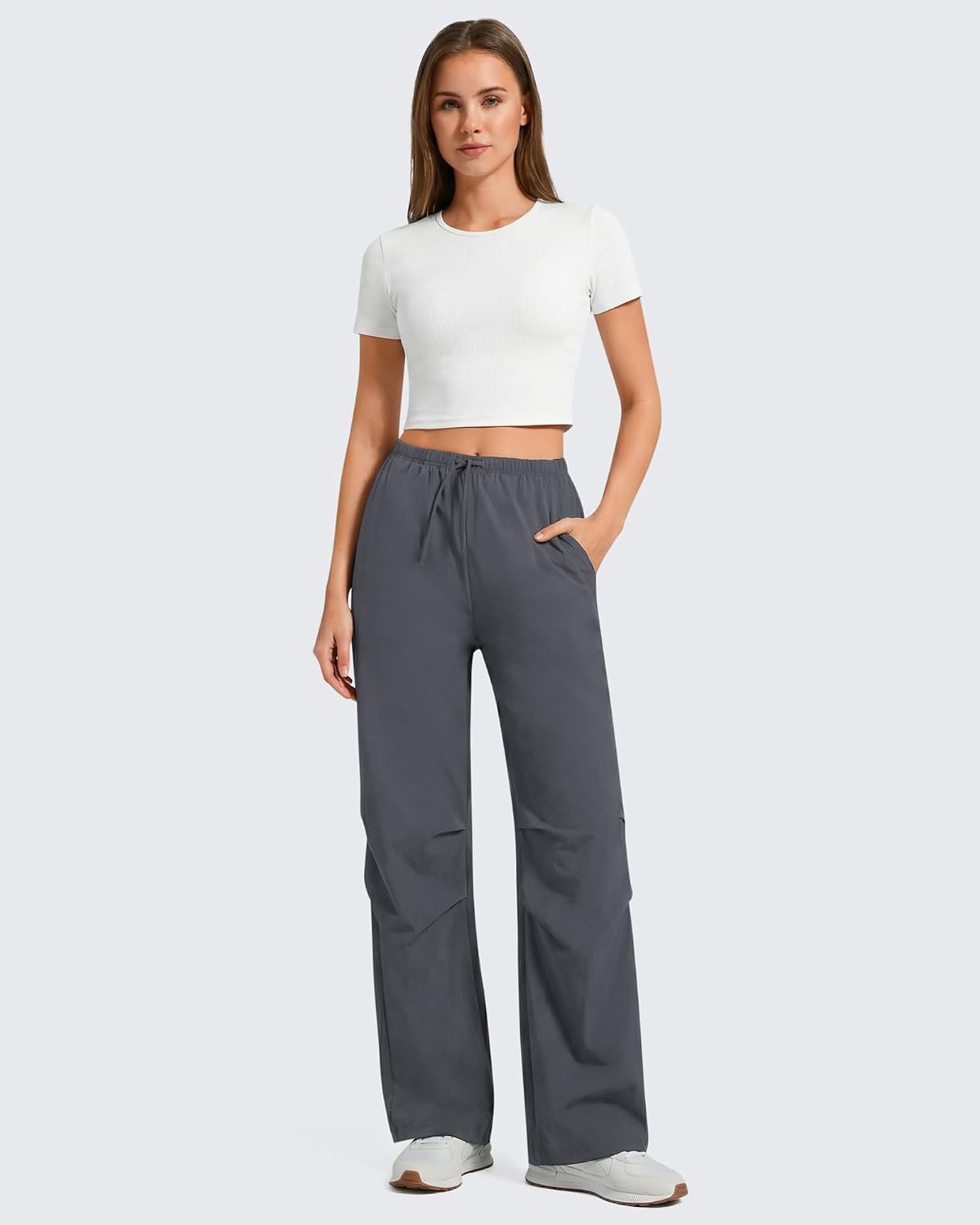 image:imageG4Free Womens Hiking Parachute Pants Lightweight UPF 50Dark Gray