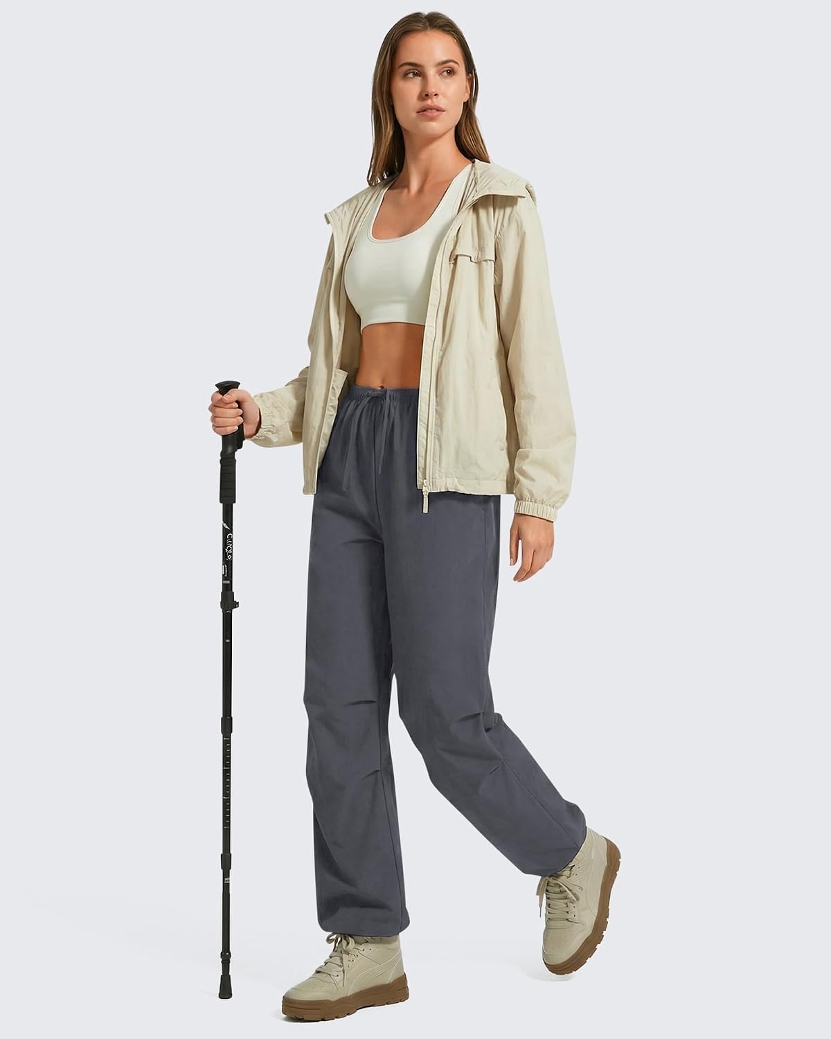 image:imageG4Free Womens Hiking Parachute Pants Lightweight UPF 50Dark Gray