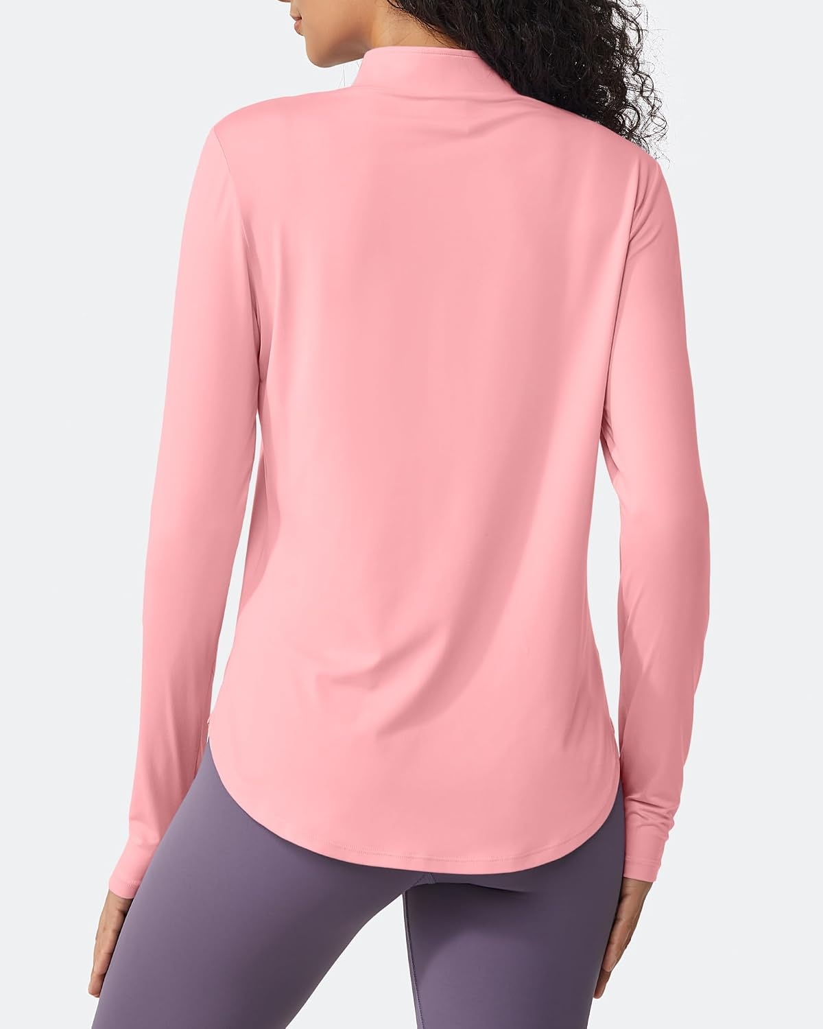 image:imageG4Free Womens UPF 50 Sun Shirts Lightweight Quick Dry Long Sleeve Workout Tops Lightweight Running PulloverCoral Pink