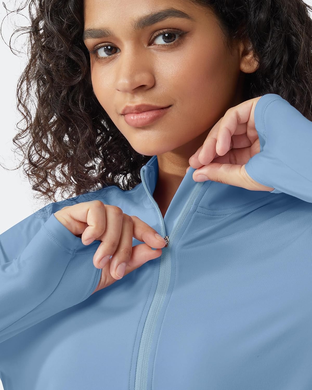 image:imageG4Free Womens UPF 50 Sun Shirts Lightweight Quick Dry Long Sleeve Workout Tops Lightweight Running PulloverDusty Blue