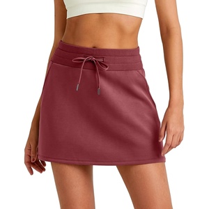 G4Free Smoofit Modal Soft A Line Casual Skirt for Women with 2 Side Pockets(Wine)